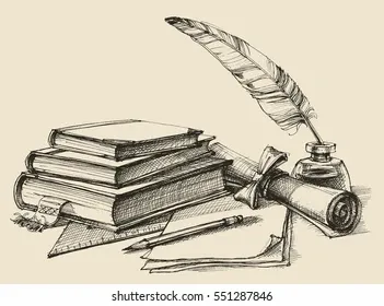 stack-books-paper-pencil-scroll-260nw-551287846.webp
