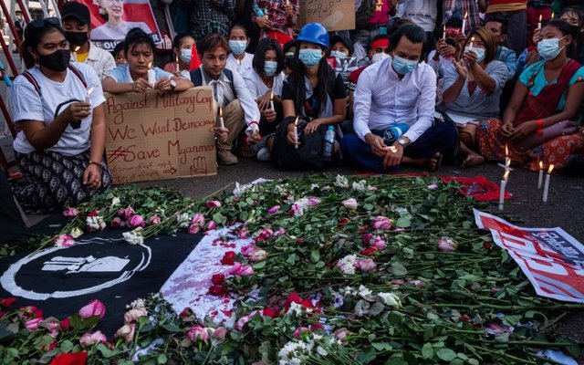 Myanmar's anti-coup movement mourns death of young protester shot in the head.jpeg