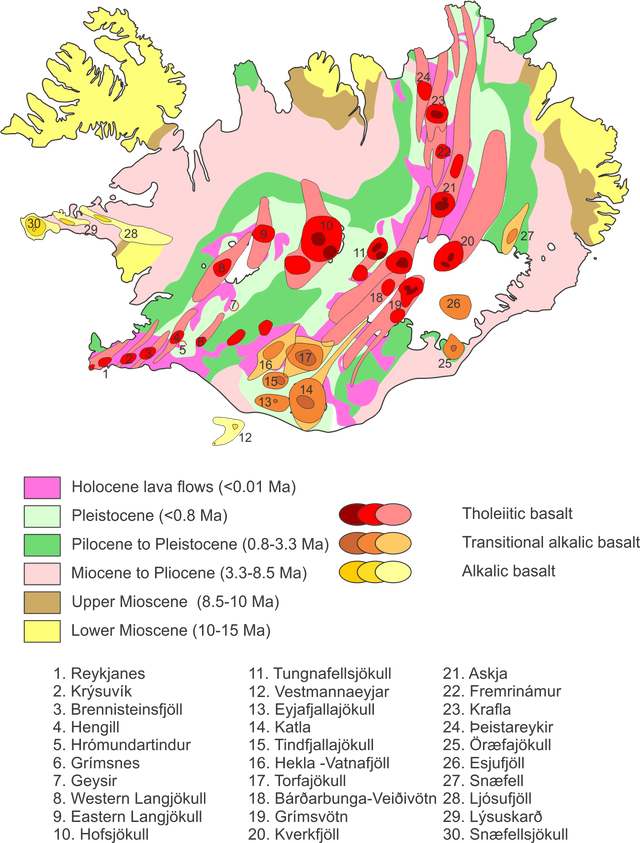 Iceland - diff basalt types map.png
