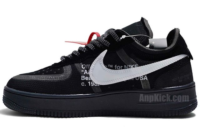 Off White X Nike Air Force 1 Low Black White Shoes Ao4606 001 Steemit