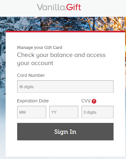 Check Your Gift Card Balance