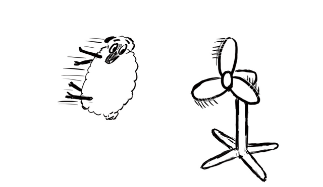 The Sheep is approaching the Fan