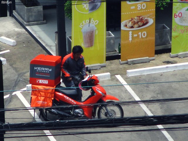 Motorcycle Delivery Bangkok Thailand finished Color challenge Tuesday Orange fitinfun.jpg