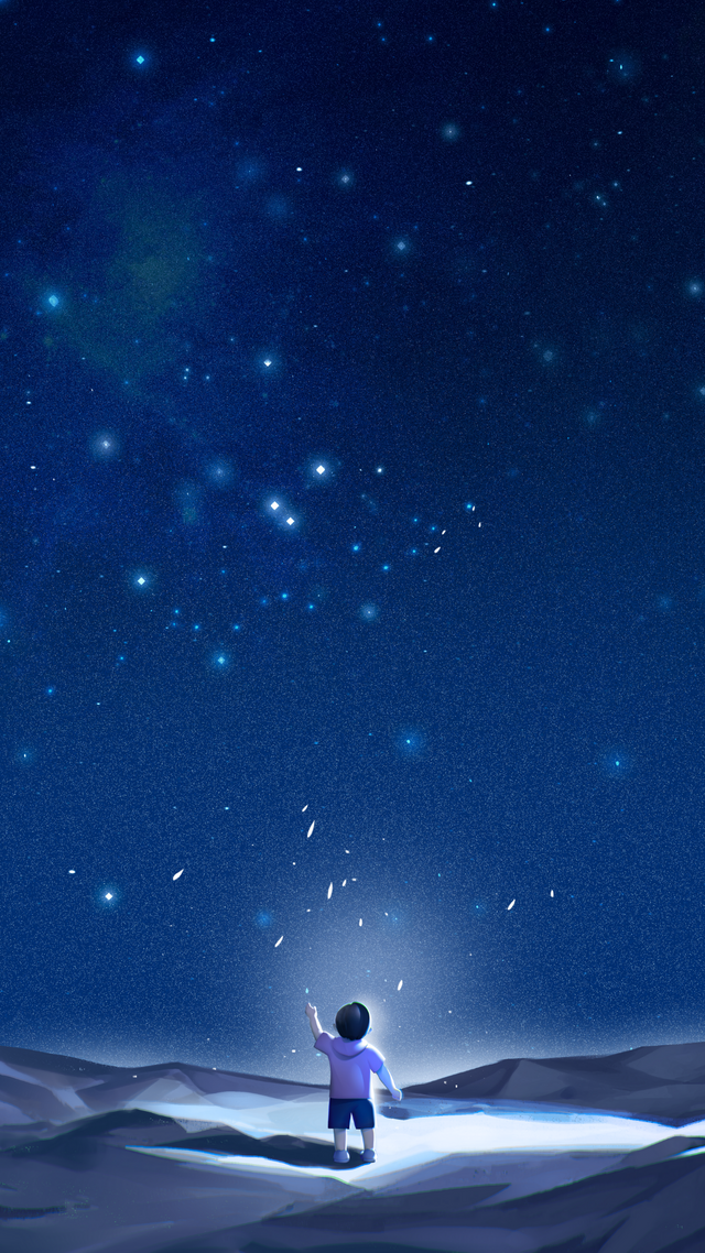 Navy blue and Purple Minimalist Illustrated Night Sky Phone Wallpaper_20241013_192326_٠٠٠٠.png
