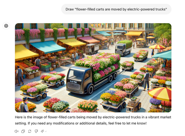 flower-filled carts are moved by electric-powered trucks - with caption.png