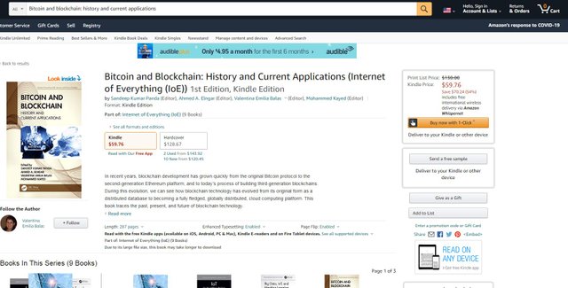 Bitcoin and blockchain history and current applications by Balas, Valentina Emilia Elngar, Ahmed A. Kayed, Mohammed Panda, Sandeep Kumar.JPG