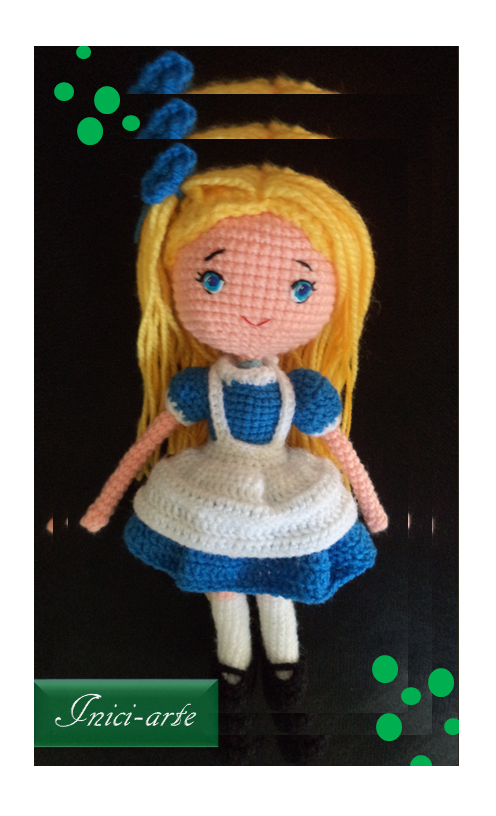 amigurumi alicia en el pais de las maravillas