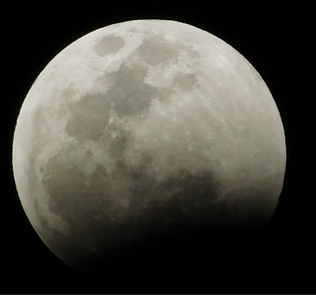 Lunar eclipse, 27 July 2018, A quarter gone