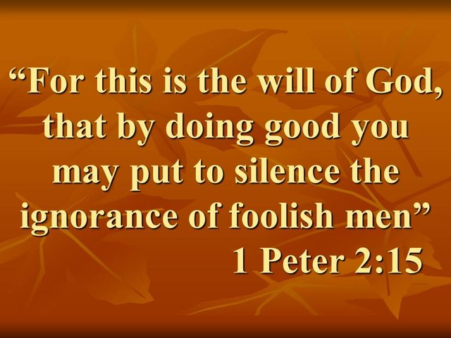 Beatitudes bible study. That by doing good you may put to silence the ignorance of foolish men. 1 Peter 2,15.jpg