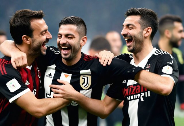 pikaso_texttoimage_Two-Juventus-fans-and-two-AC-Milan-fans-laughing-a.jpeg