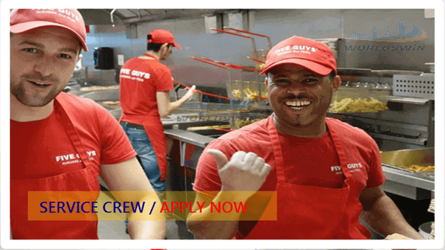 Crew Member Vacancies in Five Guys Burgers & Fries Food USA.PNG