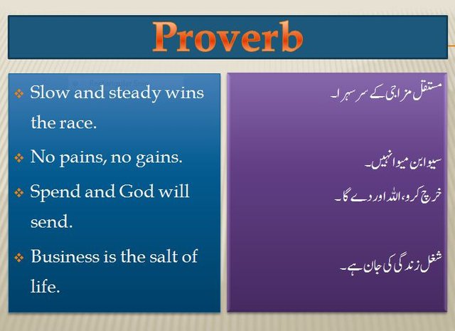 lecture:05 Proverb with Urdu translation ضرب المثل اردو ترجمہ کے