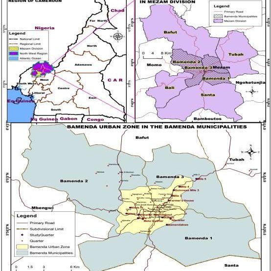 Map-of-cameroon-showing-location-of-Bamenda-Urban-Zone-NIS-Yaounde-Field-work-2016_Q640.jpg