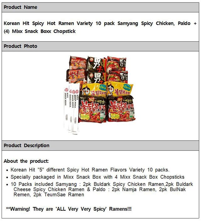 Korean Hit Spicy Hot Ramen Variety 10 pack001.jpg