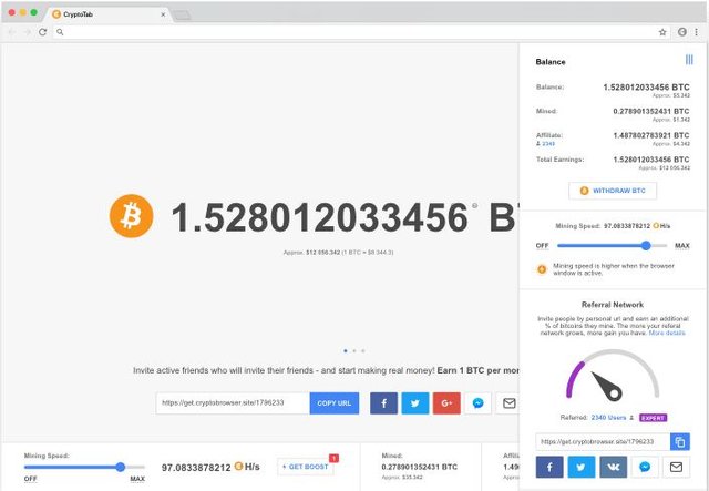 Earn Bitcoins While Using Cryptotab Browser Steemit - 