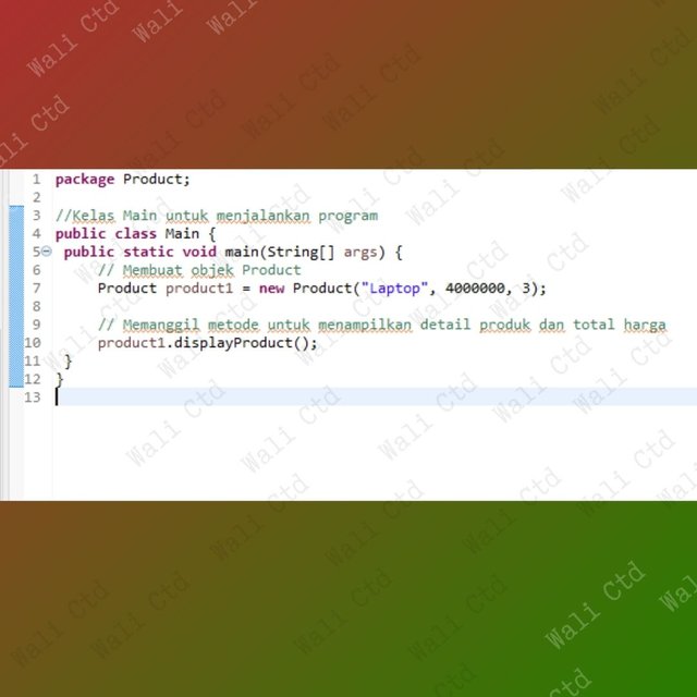 package laptopwalictd; public class Laptop { private String merek; private double harga;  Konstruktor untuk menginisialisasi atribut public Laptop(String merek, double harga) { this.merek = merek; (3).jpg
