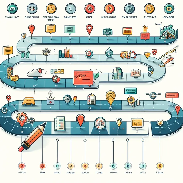 DALL·E 2024-11-11 17.13.42 - An informative and visually clear illustration of a milestone chart, with easy steps to create one. The chart is displayed as a horizontal timeline wi.webp