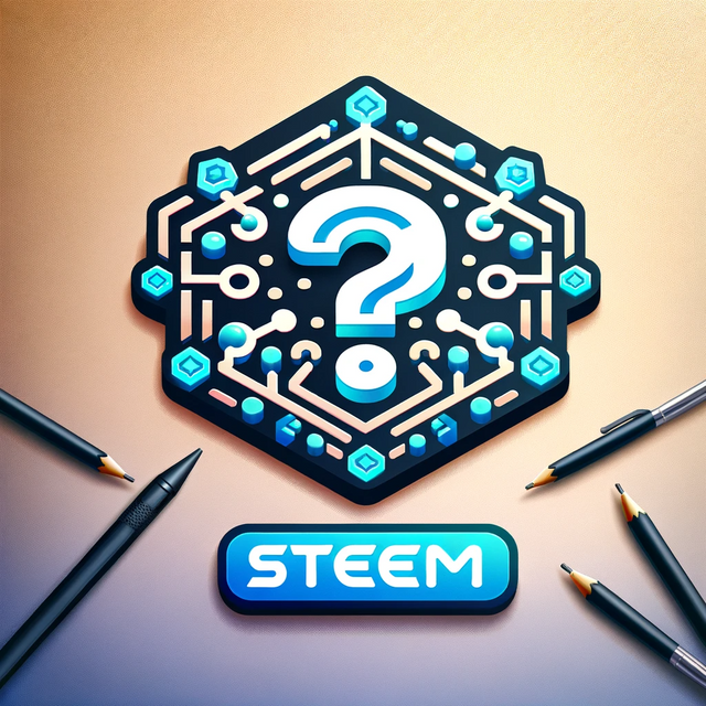 DALL·E 2024-01-18 23.41.37 - A logo design for a 'Blockchain STEEM Quiz Contest'. The logo should be modern and tech-inspired, featuring elements that represent both blockchain te.png