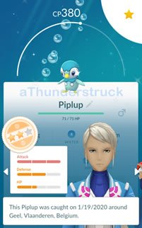 Pokemon Shiny Piplup go