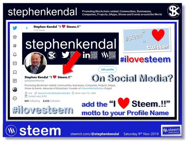 Add i love steem to your Profile Name.jpg