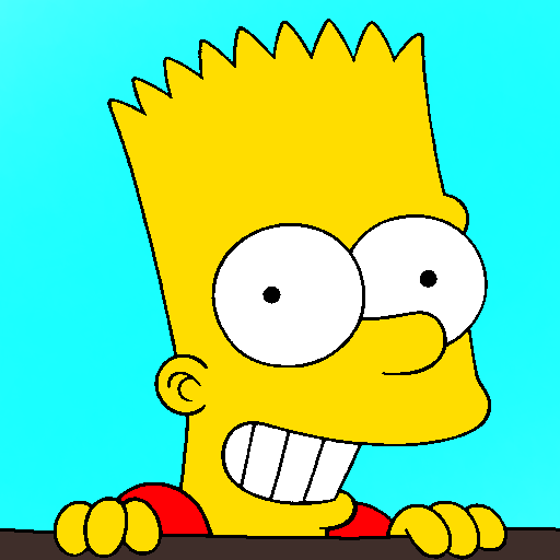 contour du visage de Bart Simpson