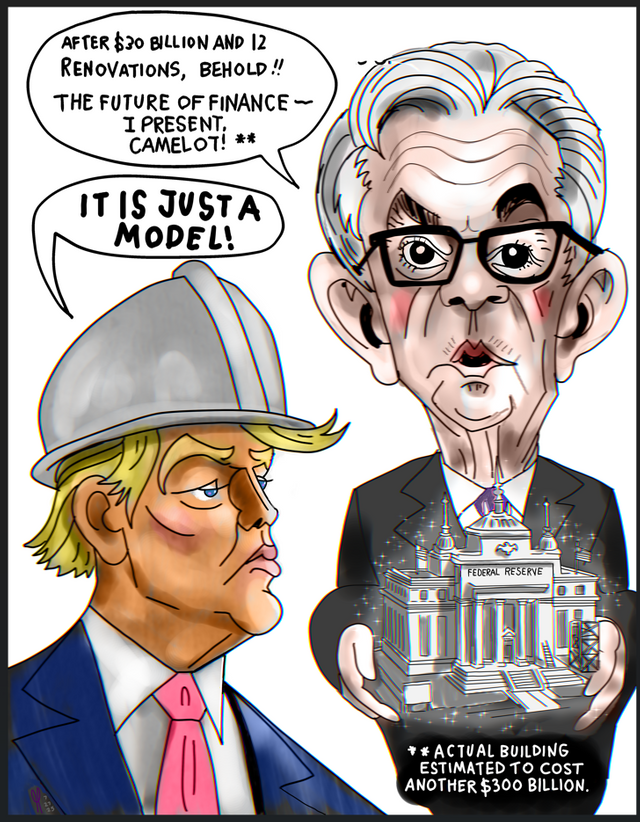 Cartoon screenshot Political Donald Trump Jerome Powell federal reserve.png