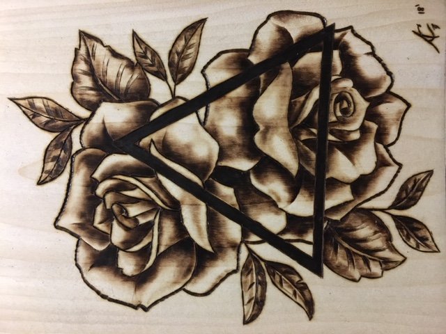 WOOD BURNING with SHARPIE MARKERS // Rainbow Rose Drawing 🌹 