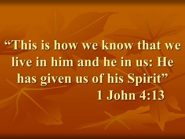 Believe in Jesus. This is how we know that we live in him and he in us. He has given us of his Spirit.jpg
