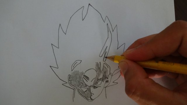 Goku. Super Sayajin. Drawing  Goku dibujo a lapiz, Dibujo de goku,  Personajes de dragon ball