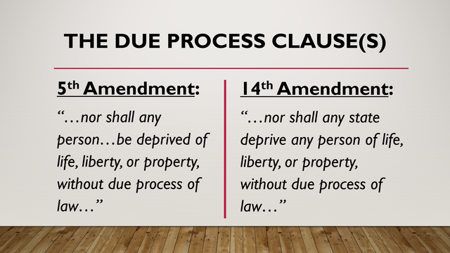 fifth amendment due process