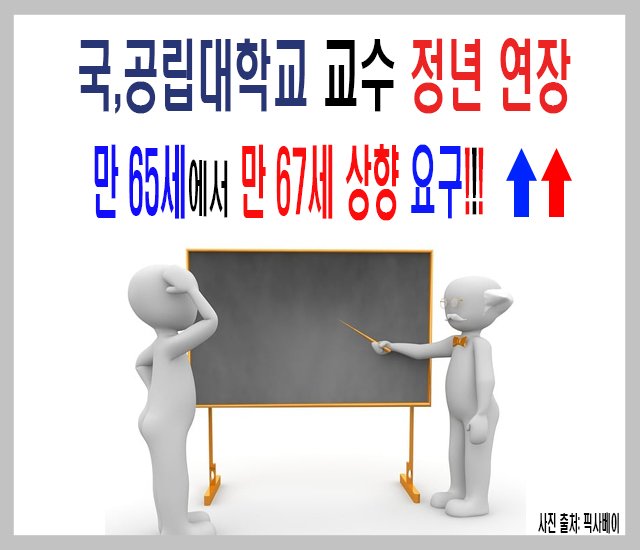 국공립대학교 교수 정년 연장 만 65세에서 만 67세 상향 요구.jpg