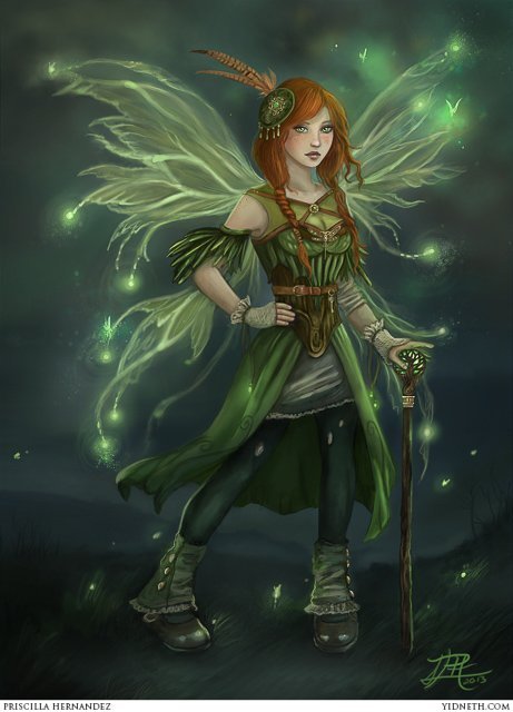 Priscilla Hernandez Green Fairy drawing - by Priscilla Hernandez (yidneth.com).jpg