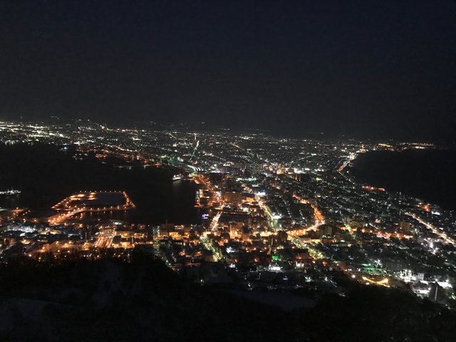 Spectacular view of Hakodate from Mt.Harkodate