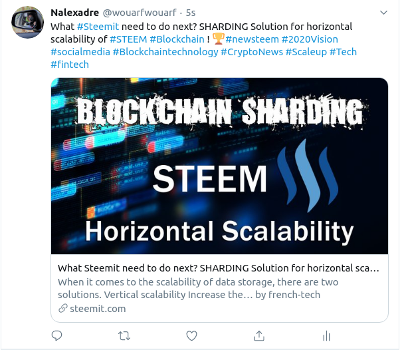 Twitter STEEM Sharding