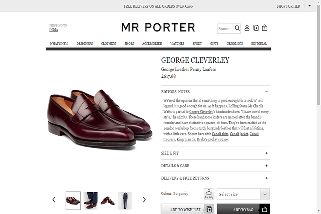George Cleverley penny Loafers.png