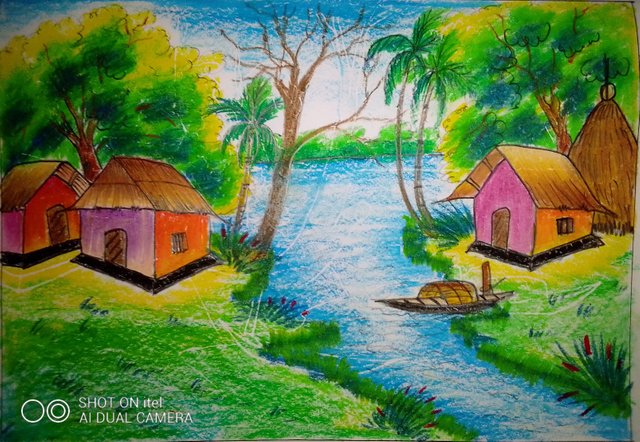 My Village Drawing Competition It is also known as the scene of rural