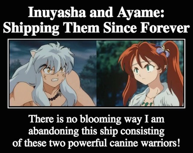 Inuyasha and Ayame Shipping Them Since Forever.jpg