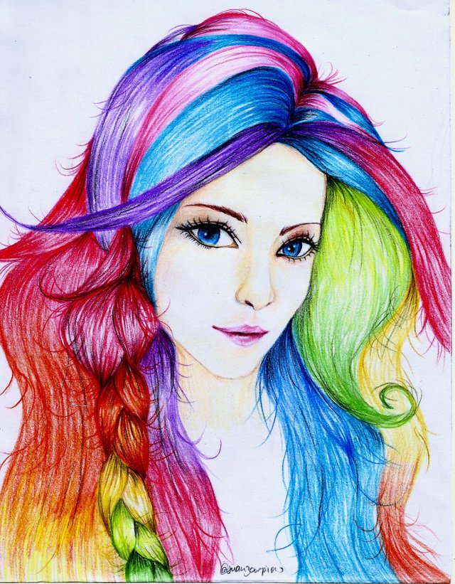 The lady with the rainbow hair. — Steemit