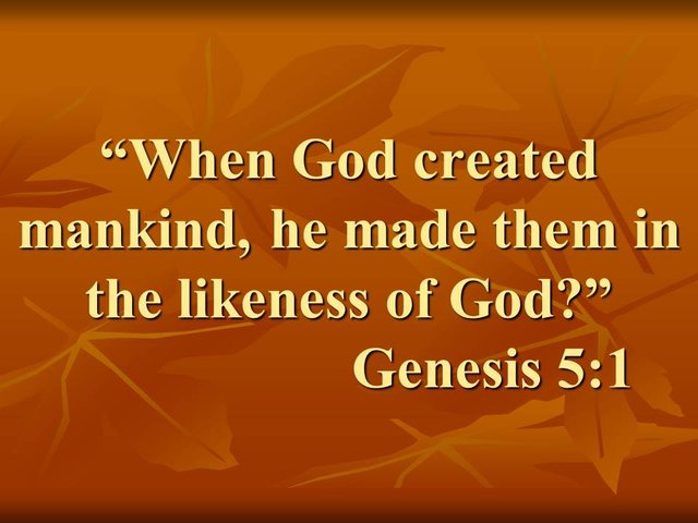 What is the meaning of Genesis 5,1. When God created mankind, he made them in the likeness of God.jpg