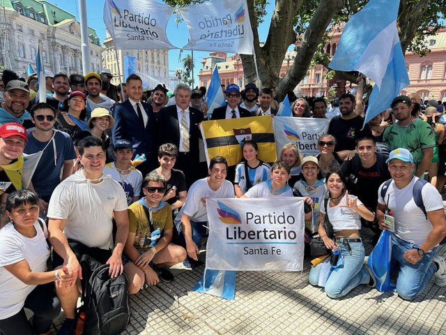 Liberlanders were welcomed with open arms by supporters of President Javier Milei during the ongoing inauguration festivities on December 10.jpg