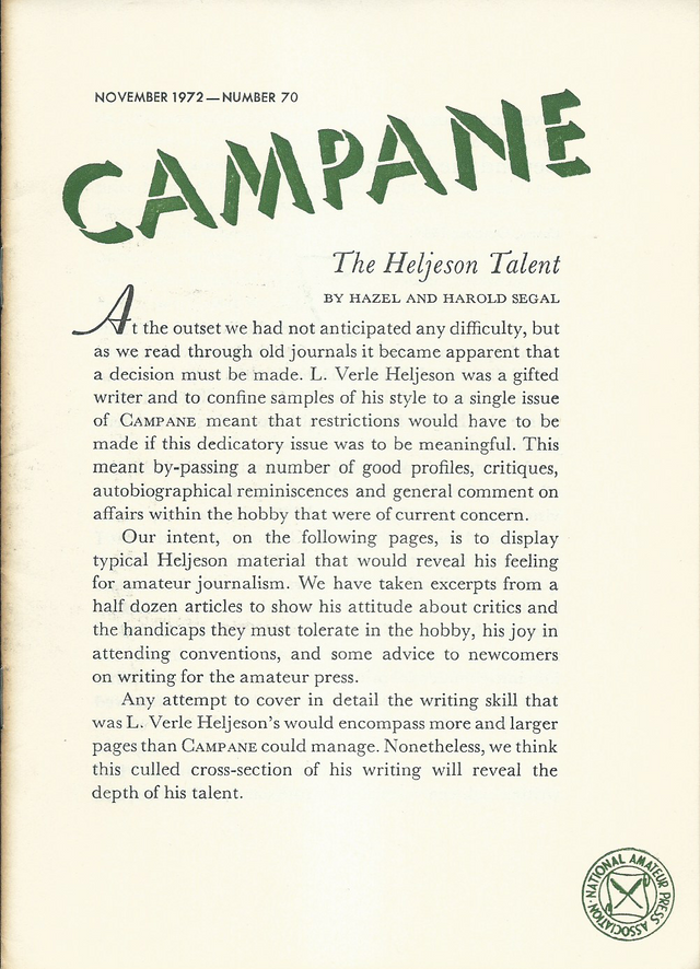Campane - Number 70, November 1972 - Page 1.png