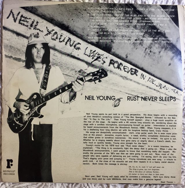 hjælper perforere humane Who's got vinyl? Neil Young ~ Bootleg ~ Rust Never Sleeps 1978 — Steemit