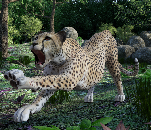 Beautiful Forest with a Cheetah.png