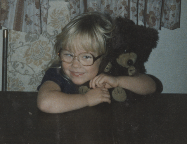 1986 apx Katie and Teddy Bear.png