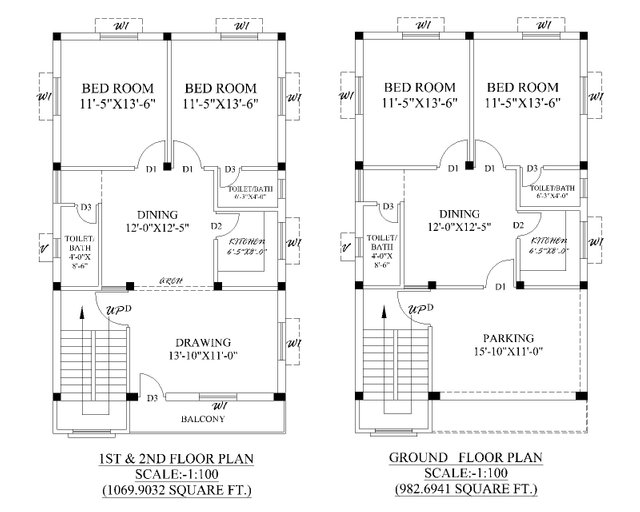 2 Bed Drawing Dining / This dwg file was saved in autocad 2000 format ...