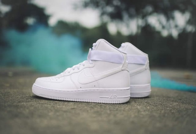 air forces high top white