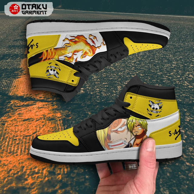 Vinsmoke Sanji Skate Sneakers One Piece Custom Anime Shoes  Reallgraphics