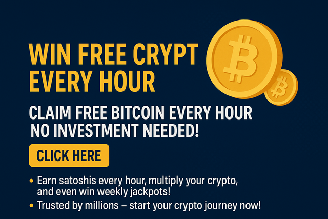 Free Bitcoin Win Free Crypto Every Hour!