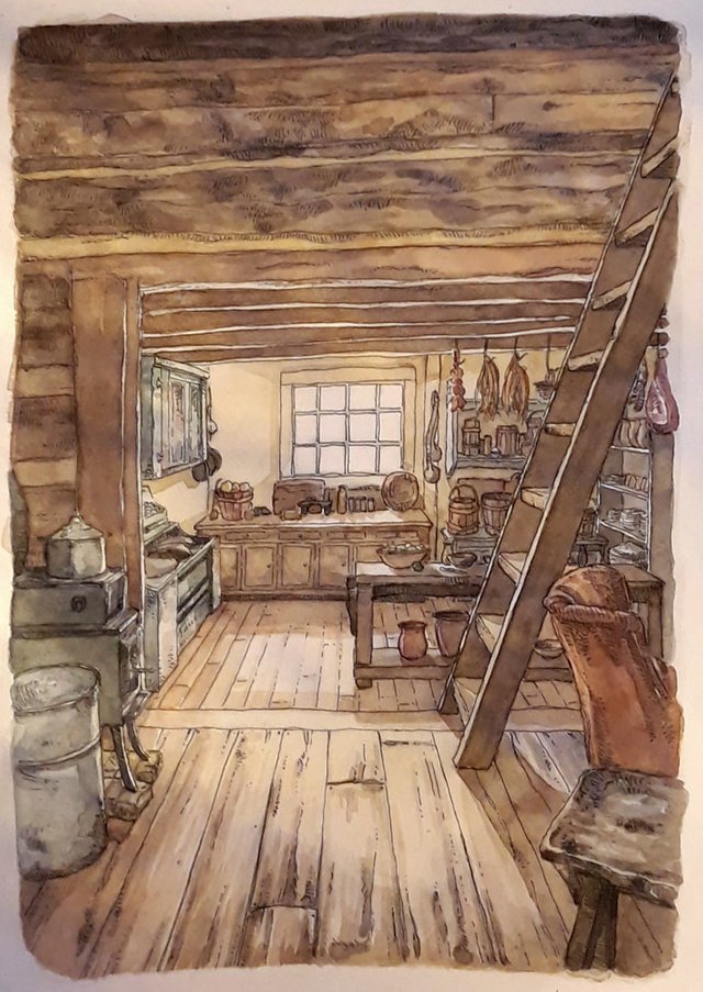 house drawing inside