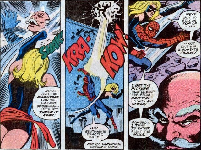 Ms. Marvel and Spider-Man fighting Silver Dagger.jpg